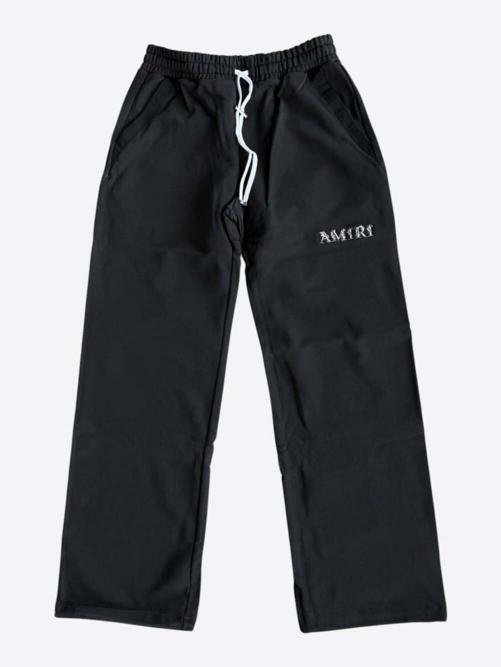 Amiri Black & White Baroque Logo Sweatpants